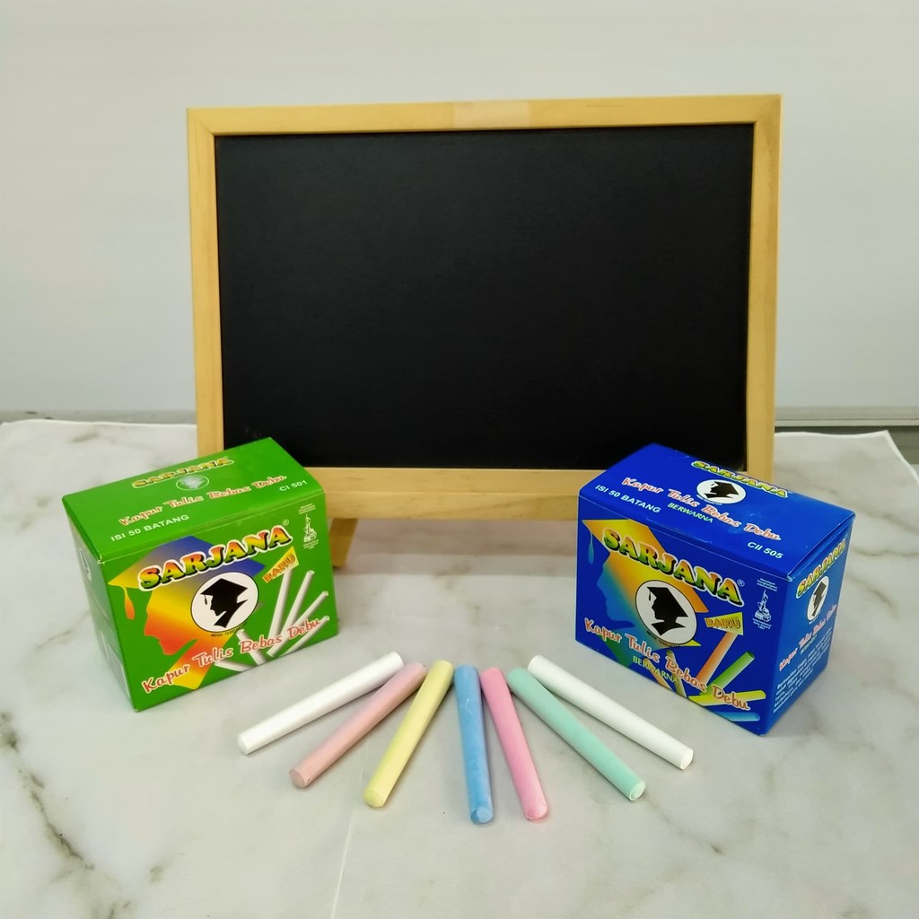 

Kapur Papan Tulis SARJANA (Putih) 1 PAK Isi 50 pcs