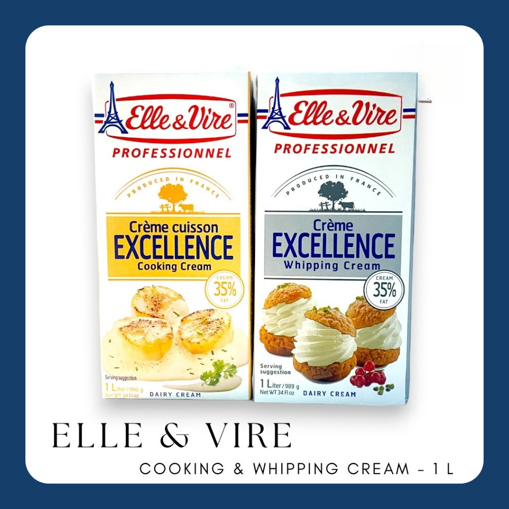 

Elle & Vire Whipping Cream | Cooking Cream 35% & 15% Fat - 1L