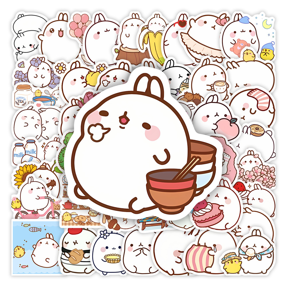 

Kawaii Bunny Cute Rabbit Stickers Animal DIY Kids Toys Gift Waterproof Decal for Scrapbook Diary Laptop Phone Luggage Decorative