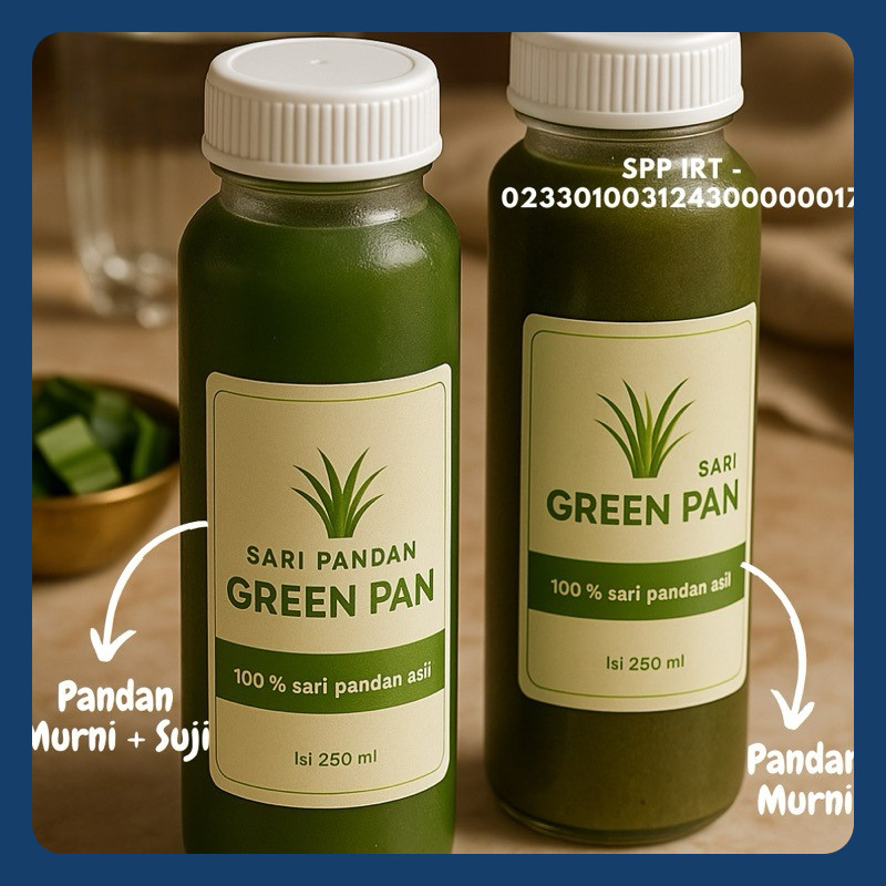 

LKL - Endapan air pandan murni tanpa campuran pengawet dan daun suji Alami 100% - Isi 250ml Organik