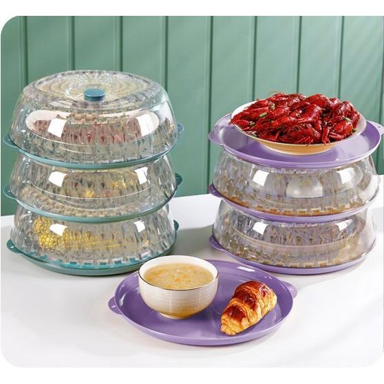 [SH] COD Tudung Saji Makanan 3 - 4 Susun Kristal Anti Pecah | Varian Baru V2 | Rak Untuk Menyimpan M