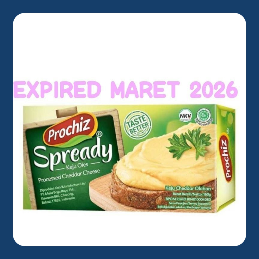 

PROMO TERMURAH Keju Spready Prochiz 160gr Keju Oles Ex 03/2026