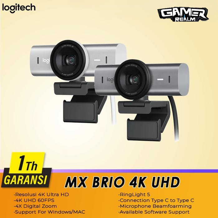 Logitech MX Brio 4K 1080p 60FPS Ultra HD Webcam