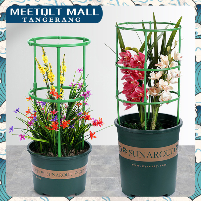 Ajir Tanaman / 6pcs Plastik / Untuk Pot Bunga Kebun Mini Warna Natural