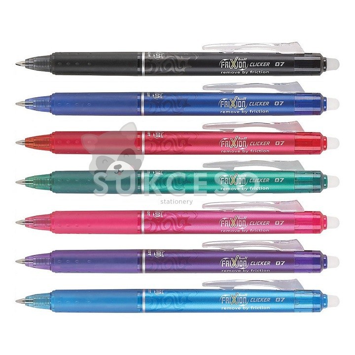 

Pilot Erasable Frixion Clicker 0.7mm / Pulpen Dapat Dihapus / Erasable Pen Murah