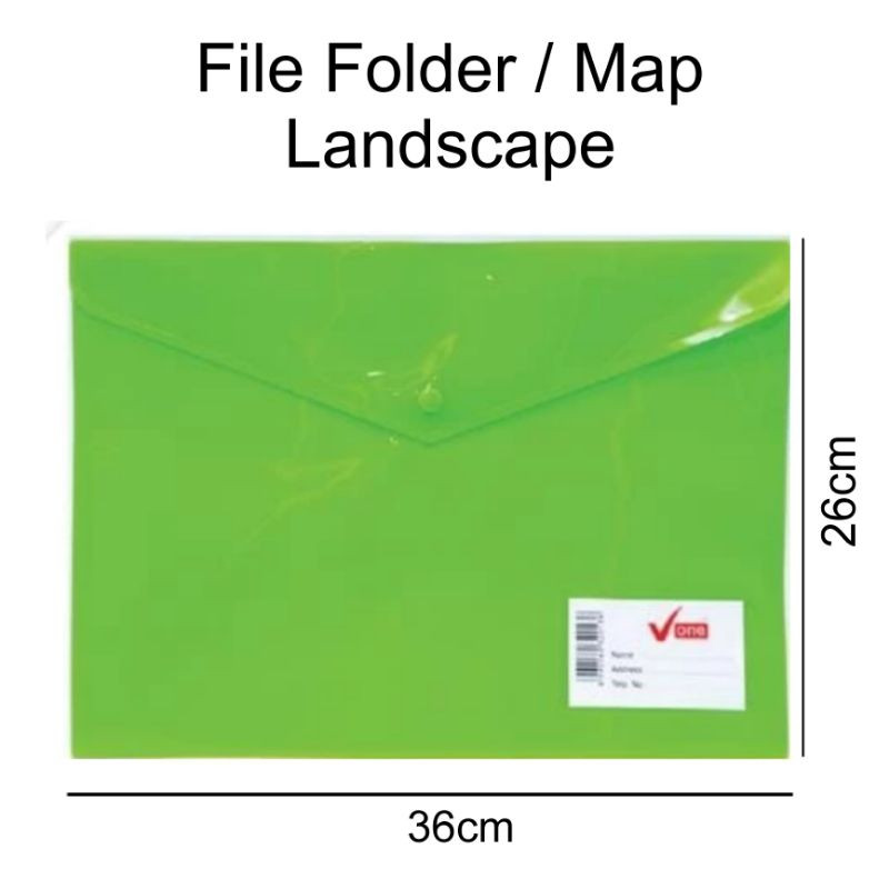 

File Folder Landspace / Map Kancing Full Color 12PCS - Random Color
