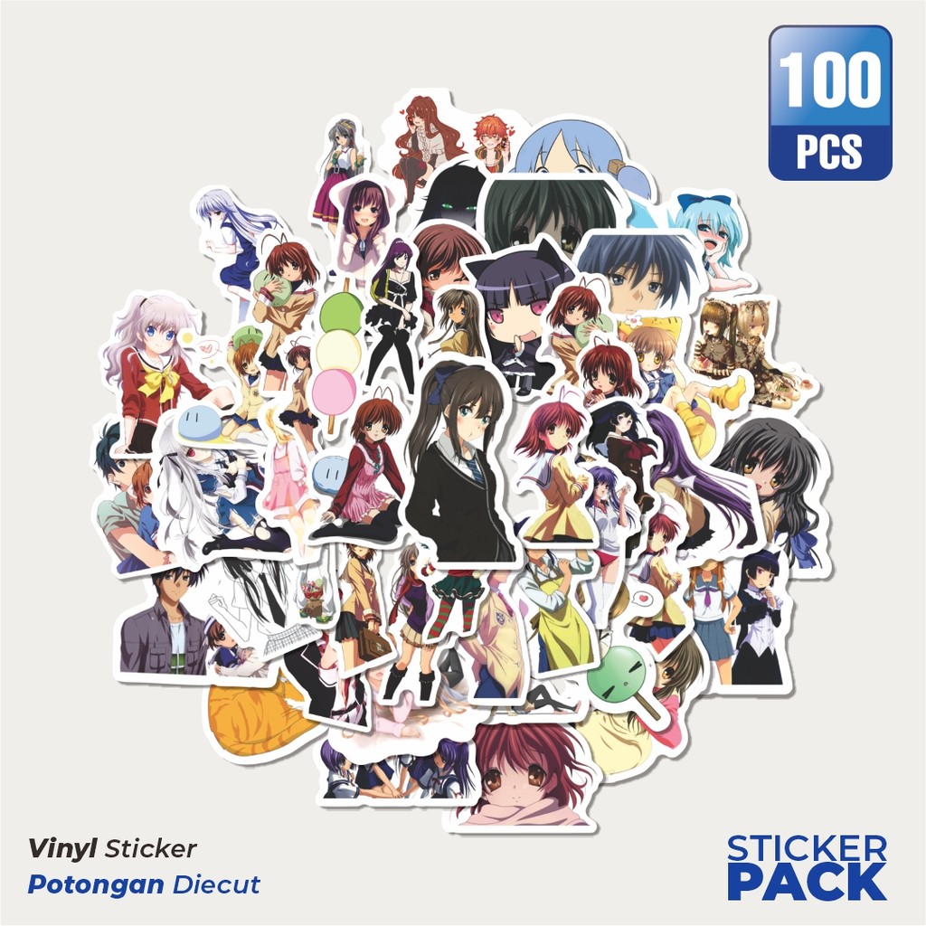 

Stiker Vinyl Sticker Anime Clannad Waterproof Aesthetic- Untuk Laptop, Motor, dan Helm - Paper Stationery Pack