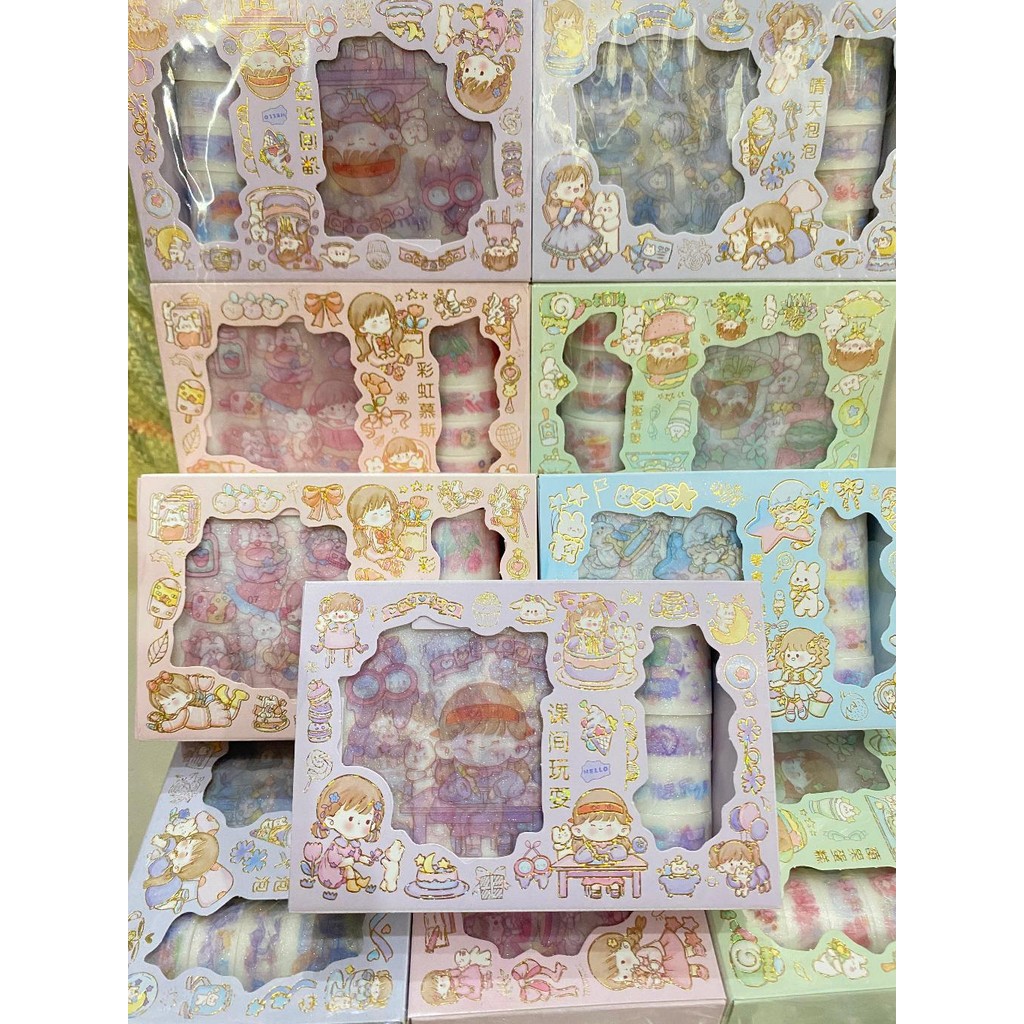 

Stiker Roll Set Tape Waterproof – Washi Tape Motif Lucu Tahan Air untuk Journaling Dekorasi dan Kerajinan Harga Grosir Bisa COD