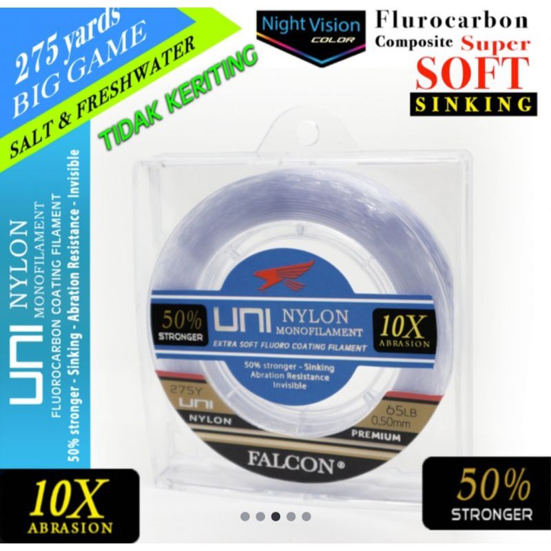Senar Pancing Falcon Uni 275 Yards White NV Night Vision