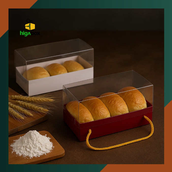 

Box Mika Tranparan Tali / Kotak kue kering / Box Toples Kue / Box Kue Roll Cake / Box Brownies | HG