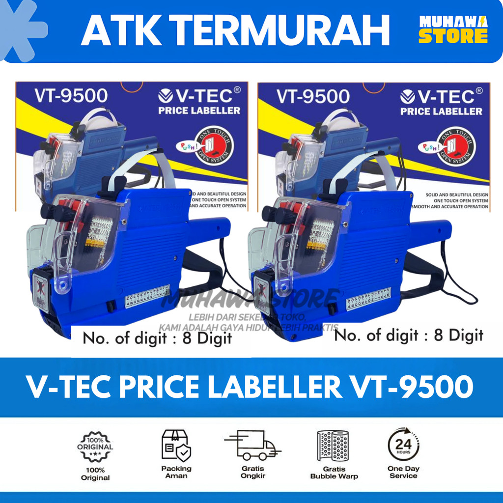 V-TEC Price Labeller VT-9500 (ANGKA+ANGKA) / Alat Label Harga / Price Label / Label Harga VT-9500