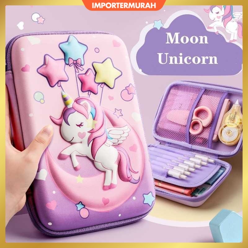 

Tempat Pensil Anak Unicorn Pencil Case Pouch Stationery - A1