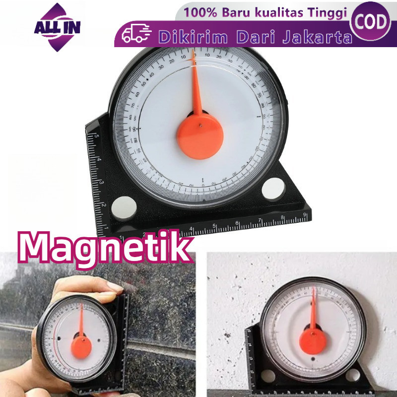 Magnetik Inclinometer Pengukur Derajat Kemiringan Angle Finder Alat Ukur Kemiringan