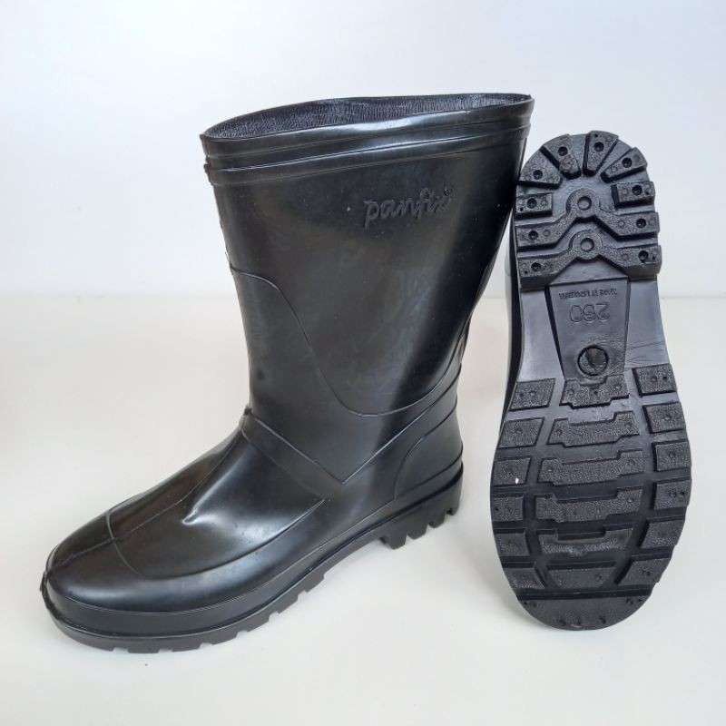 Sepatu Boots Karet  Hitam Pendek Boot Pria Sepatu Boots Anti Air
