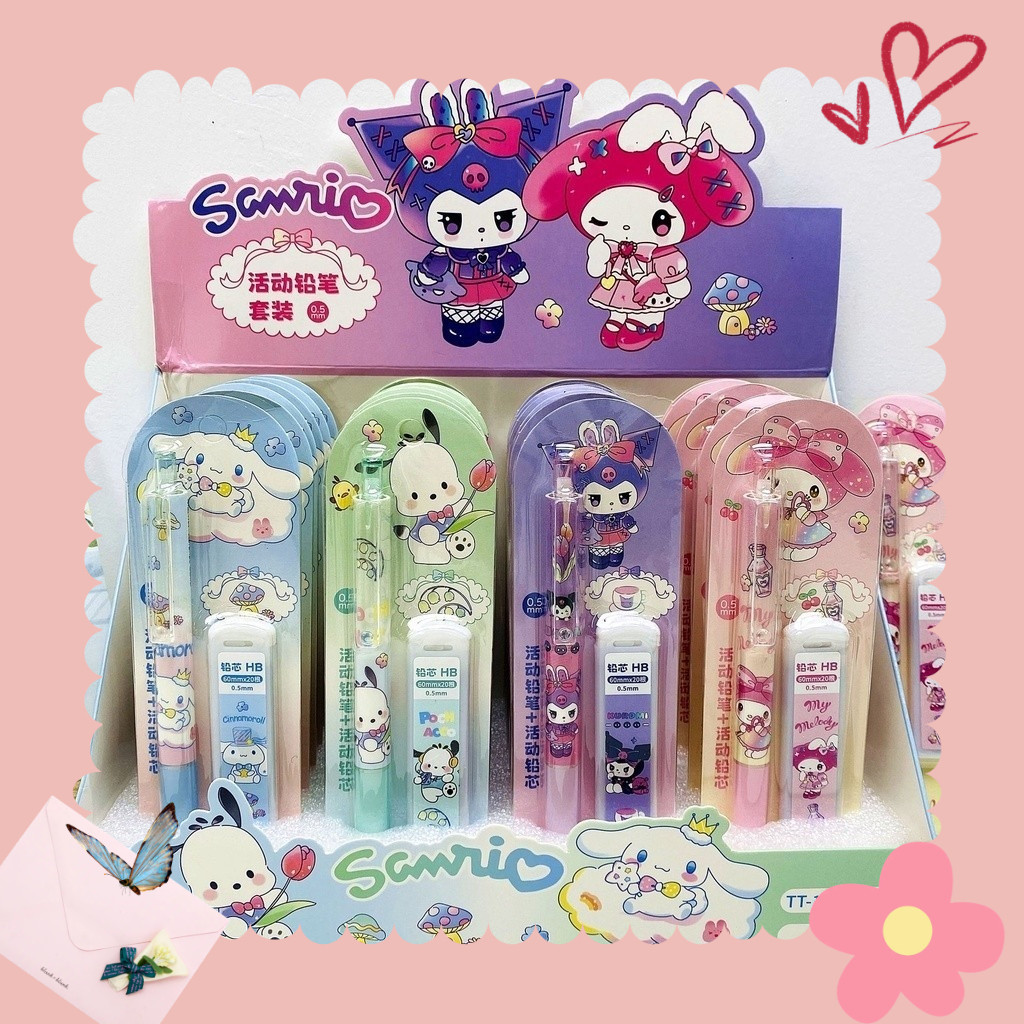 

( SPM7 ) PENSIL MEKANIK SET ISI PENSIL HB KULOMI MELODI POCHA MOROL