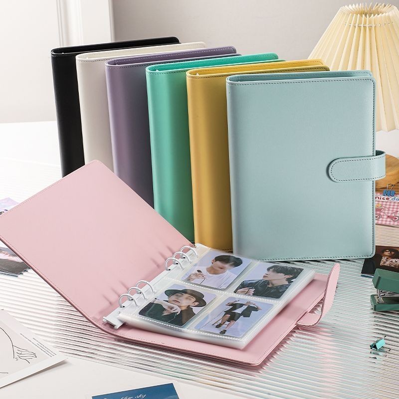 A5 Binder Photocards Macaron Color Album Photocard Holder Poka Binder Card Collect Book Passport Hol
