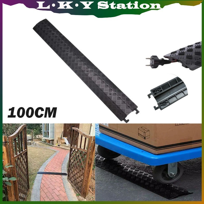 100CM Kabel Duct Lantai Hitam Penutup Kabel Lantai Floor Cable Duct Kabel Ducting Lantai