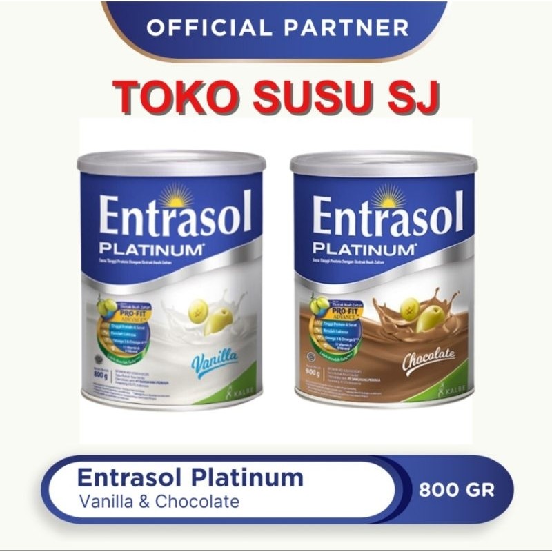 

ENTRASOL PLATINUM VANILA 800 GRAM/Senior/800gr