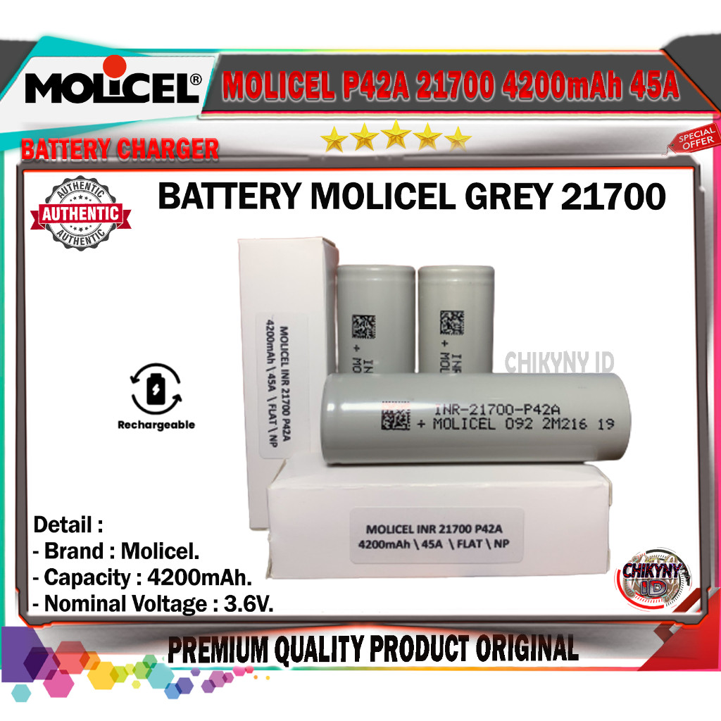 BATTERY MOLICEL P42A 4200MAH 21700CO