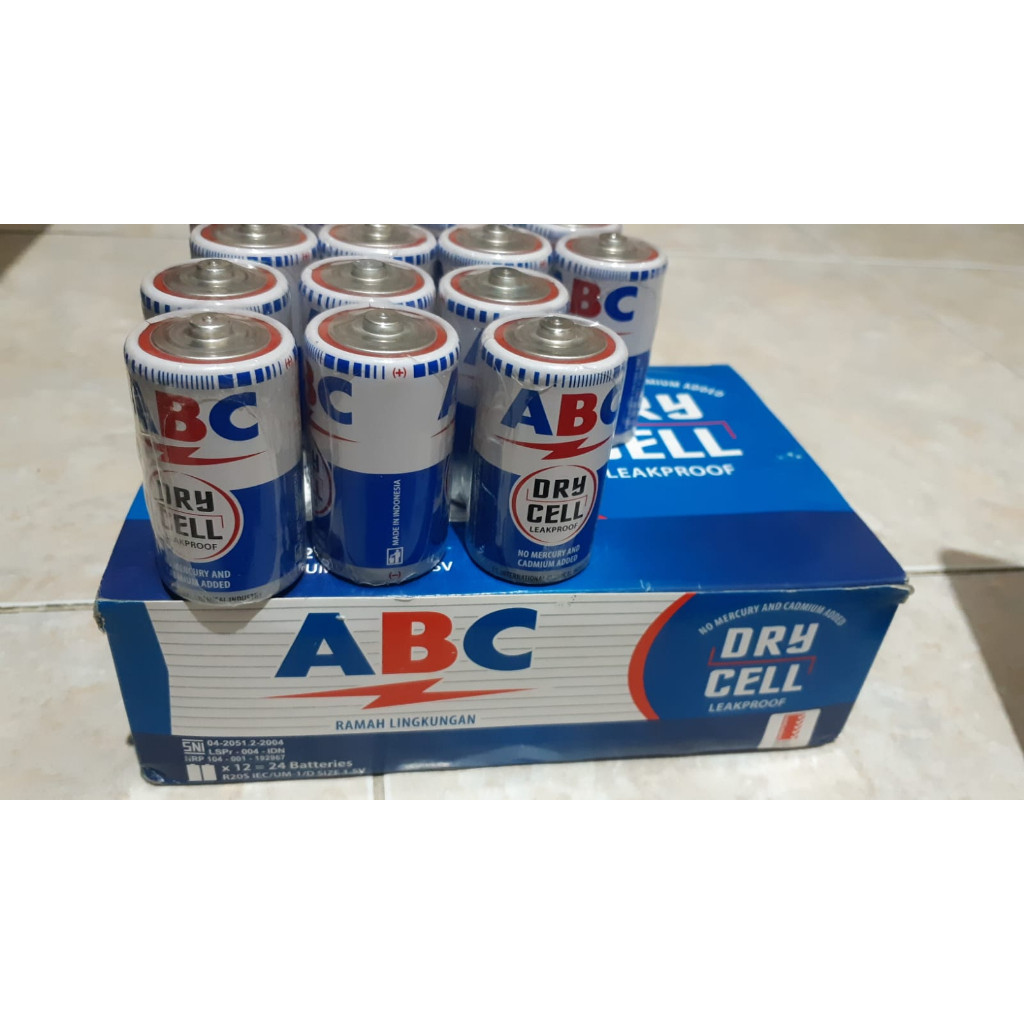 BATERAI ABC BIRU BESAR R20S R20 S / D   DRYCELL (BOX) 100% OriginalCO