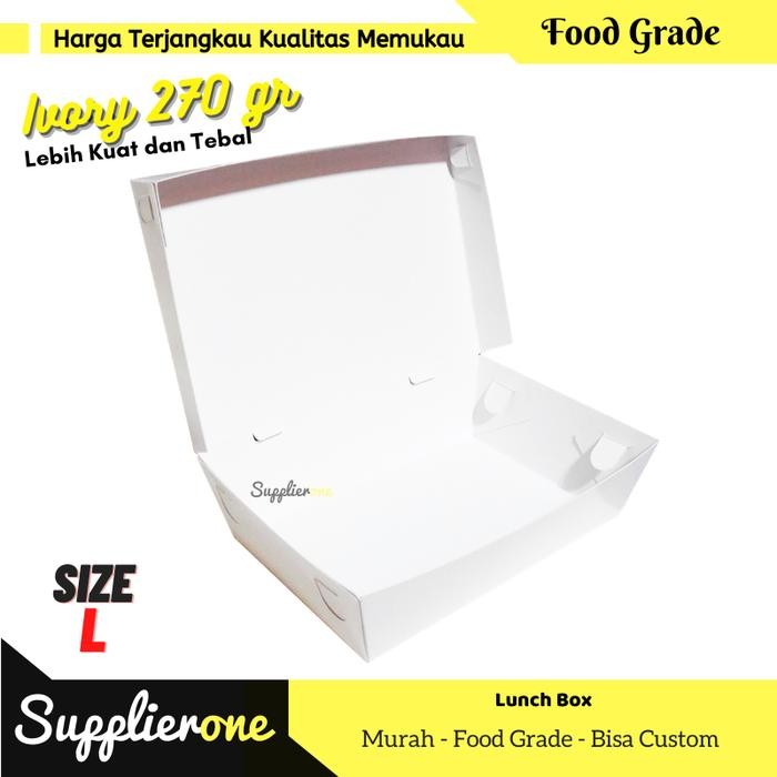 Promo Lunch Box Paper, Paper Lunch Box SML, Dus Box Ayam Geprek, Lunch Box - M Kraft Polos Terlaris