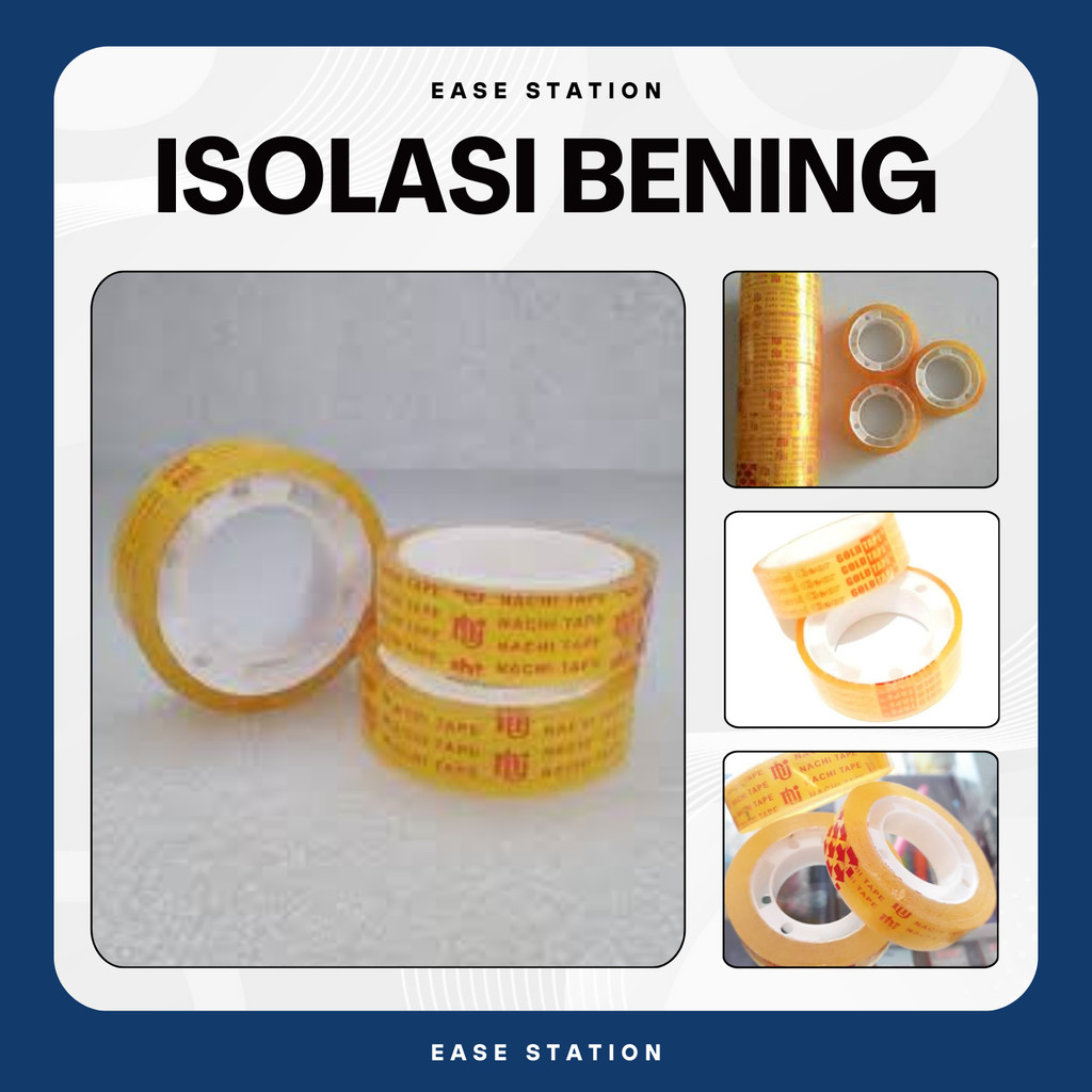 

ISOLASI SELOTIP BENING TRANSPARAN 12MM 25 YARD SOLASI KECIL