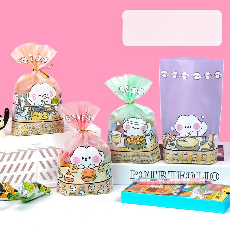 

10 Pcs Kantong Plastik Ulang Tahun / Kantong Sovenir Ulang Tahun Anak Include Kawat - OS0578