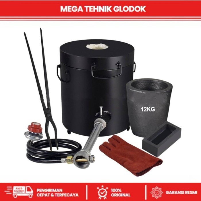 Melting Furnace Tin Silver Copper Aluminium Melting Gas Gold Melting Furnace 12kg