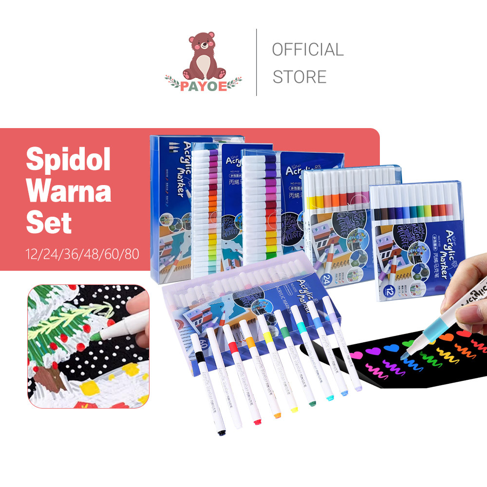 

​​PAYOE​​ Akrilik Marker Set Warna Cepat Spidol Acrylic Painter Highlight Drawing