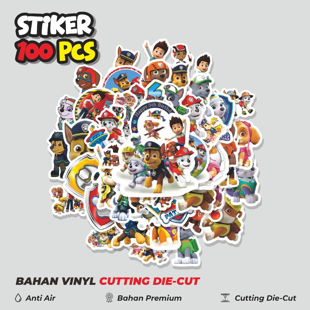 

Terbaru! 50 pcs Sticker Kartun Paw Patrol Sticker Dekorasi Lucu Kreatif untuk Notebook, Skateboard, HP