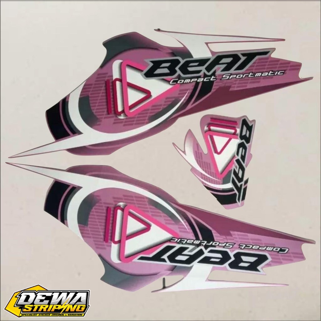 stiker striping honda beat karbu 2009 2010 pink lis body standar berkualitas original