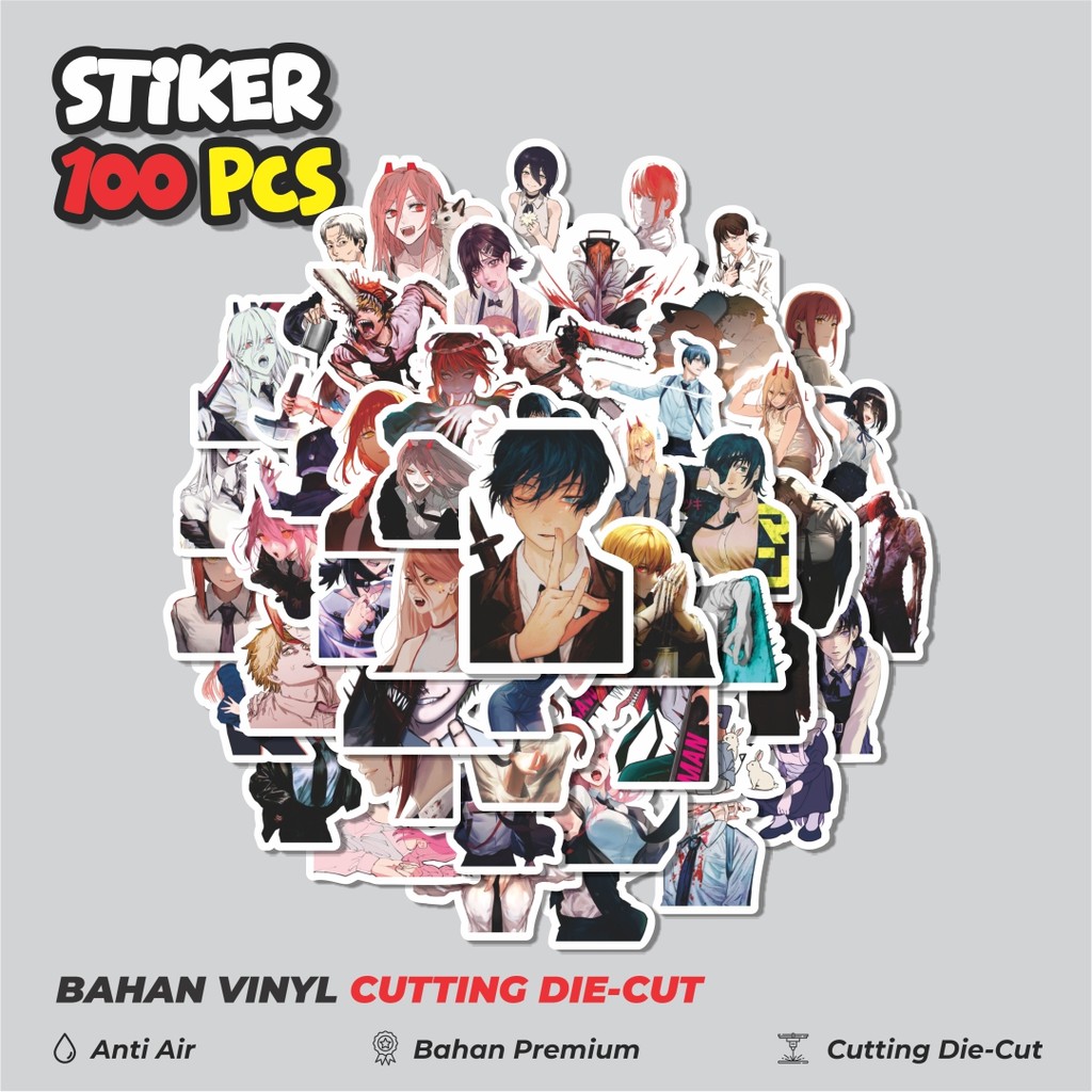 

Terbaru! 50 pcs Sticker Anime Chain Saw Man Dekorasi Lucu Kreatif untuk Notebook, Skateboard, HP