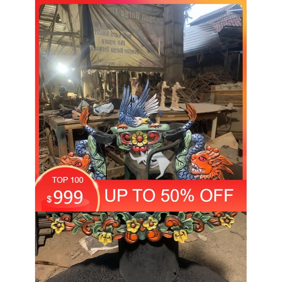 jagrak keris tempel dinding naga dan burung kembar sunggingan termurah isi 2 bk Keris sengkelat maja