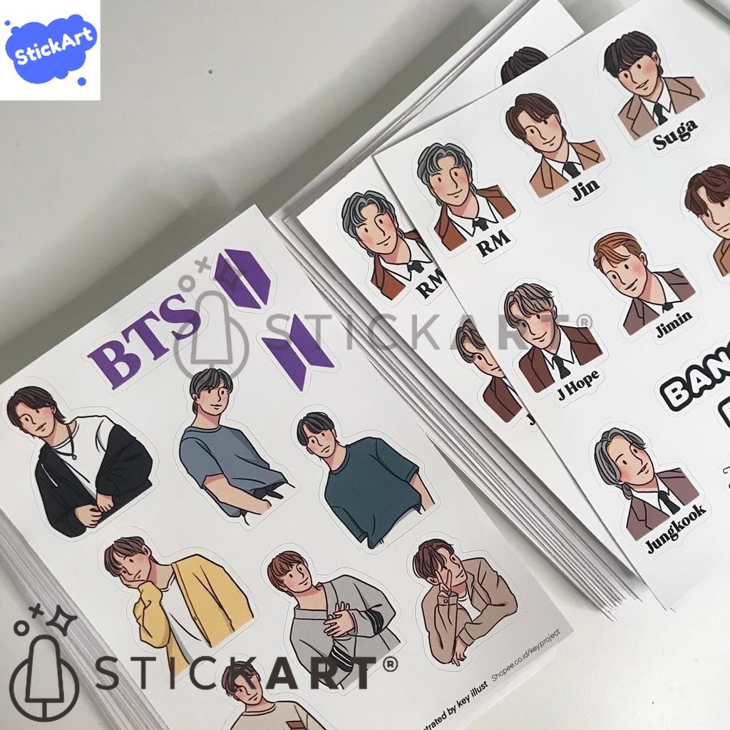 

[STICKART] BTS sticker sheet/ stiker kpop bts/ stiker jurnal BAHAN DAN KWALITAS PREMIUM