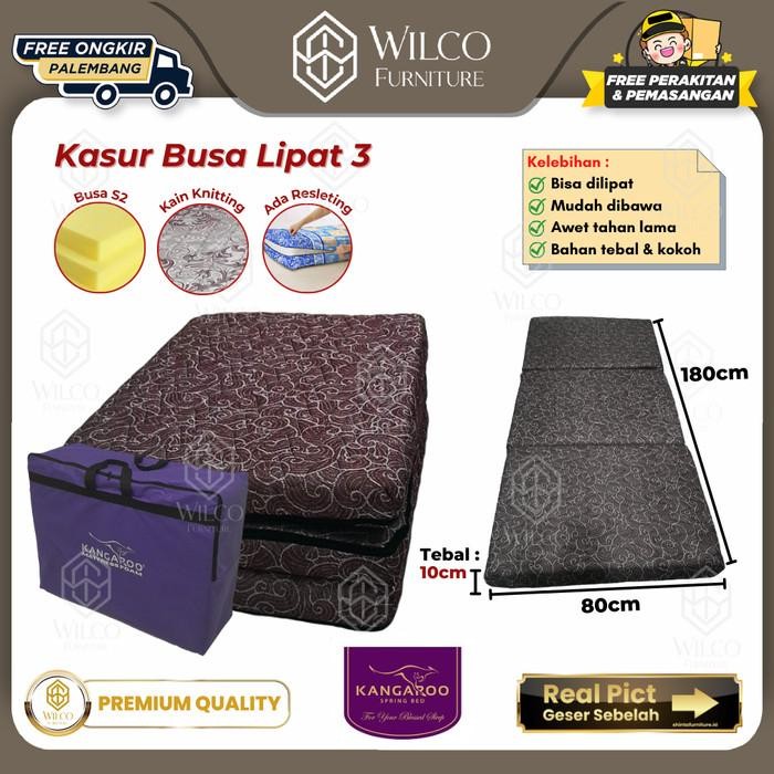 Kasur Busa Lipat 3 Kangaroo / Matras Lipat Minimalis / Kasur Serbaguna