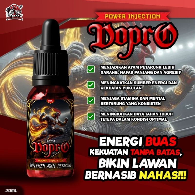 DOPRO 20ML – Suplemen Tenaga & Mental Petarung Ayam Aduan