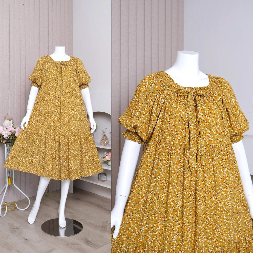 NOFOSHOP Zoraya Flora Dress Non Busui Daster Daster Adem