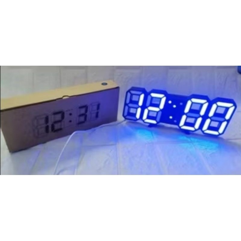 SCS Jam Digital 3D LED Jam Dekorasi Digital 3D Clock
