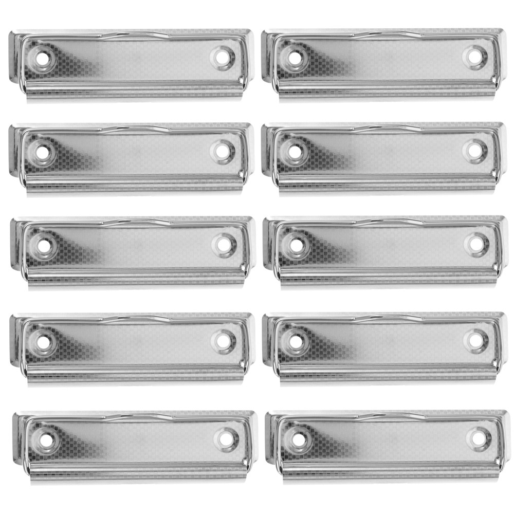 

10pcs PortableMetal Writing Board ClampsStrong Stationery Vertical File Folder Clip 10cm S ool Office Document Metal