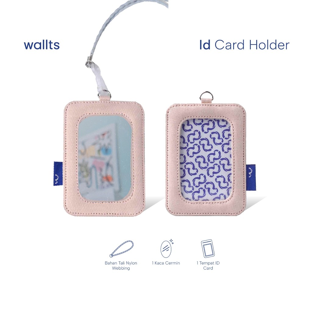 

KAYDEN STORE Wallts Miroir - ID Card Lanyard Gantungan Name Tag Kaca Cermin Wanita