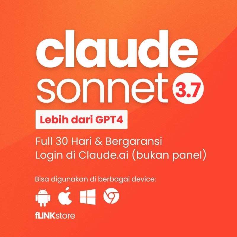 Claude AI 3.7 Pro Premium 30 Hari Resmi