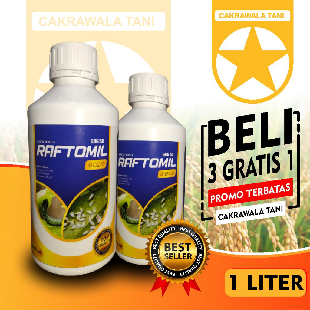 RAFTOMIL GOLD 686SC 1liter INSEKTISIDA ABAMECTIN ASEFAT METOMILCO