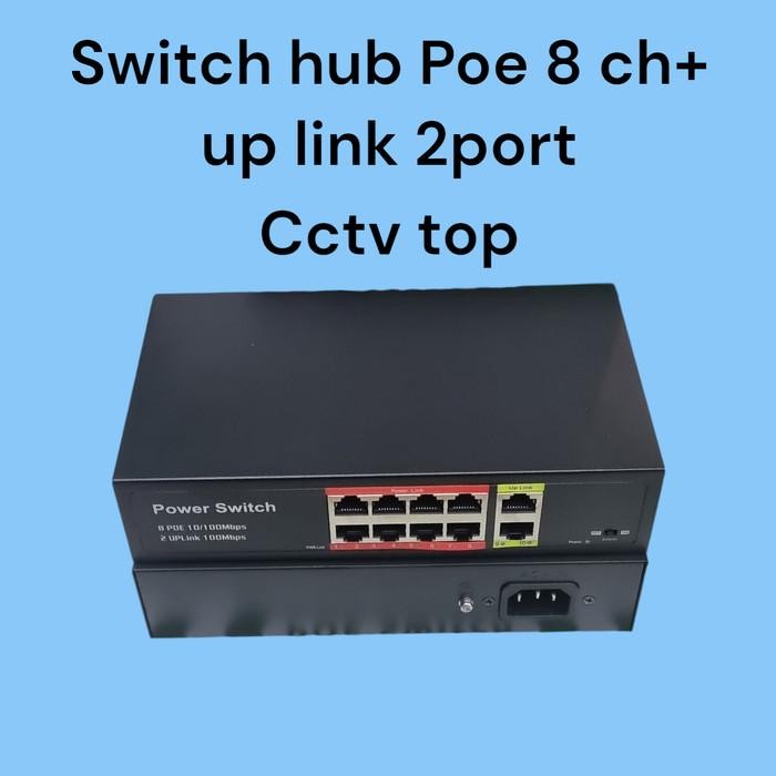 Switch Hub Poe 8 Port + 2 UPLINK switch Hub poe - HUB POE 8 PORT