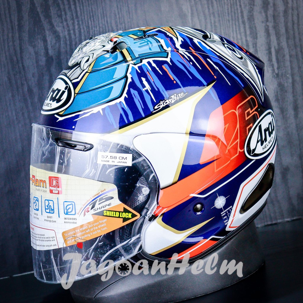 ARAI HELM VZRAM PEDROSA SHOGUN | BLUE RED | VZ-RAM - VZ RAM