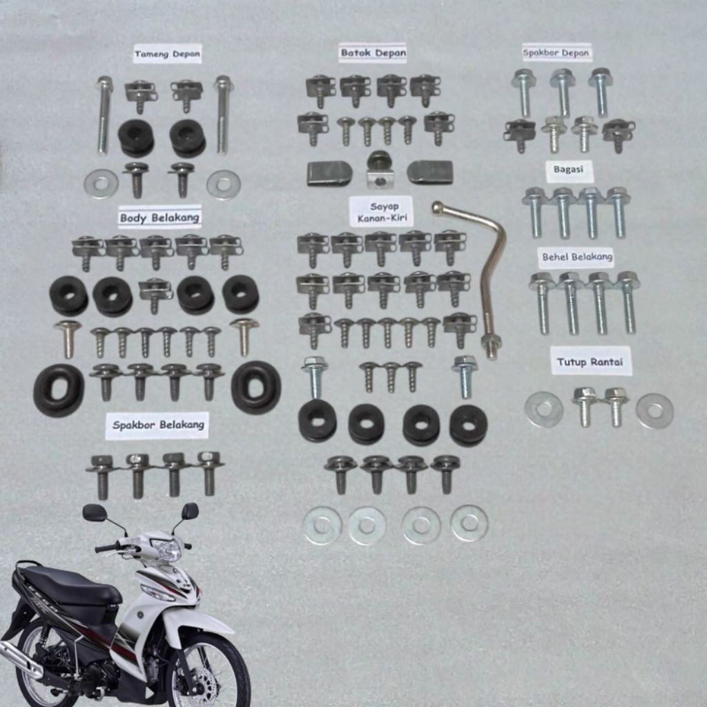 COD Baut Full Set Body Vega ZR / Baut Full Cover Body Yamaha Vega ZR 115 Karbu Lengkap