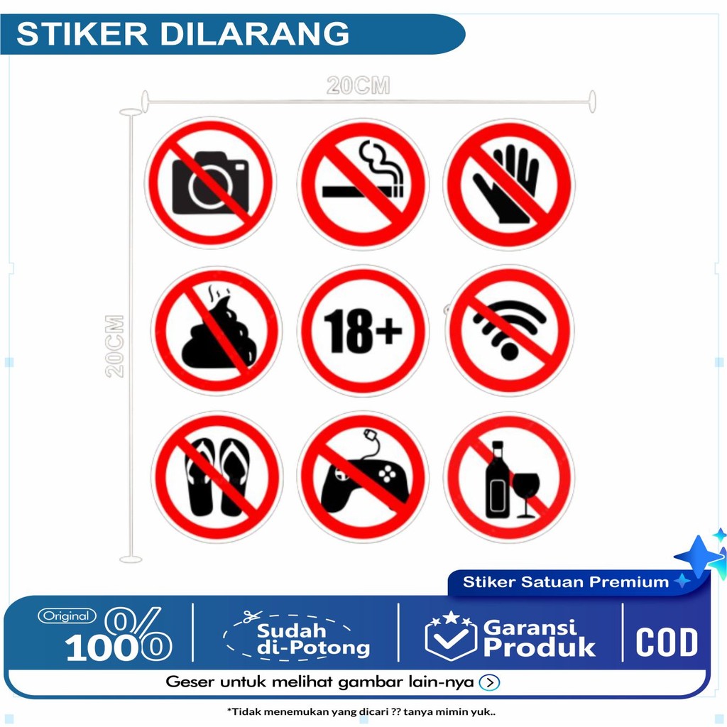 

STIKER PACK DILARANG isi 9 pcs sticker hits estetik keren murah koleksi