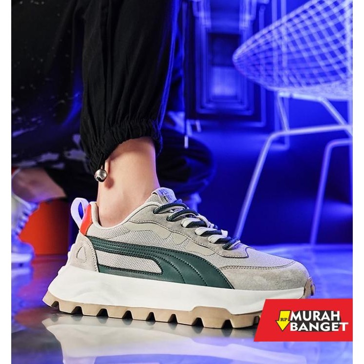 SVT Vessel Sport Shoes Sneaker Running Pria Sepatu Gym Casual - BLACK, 39