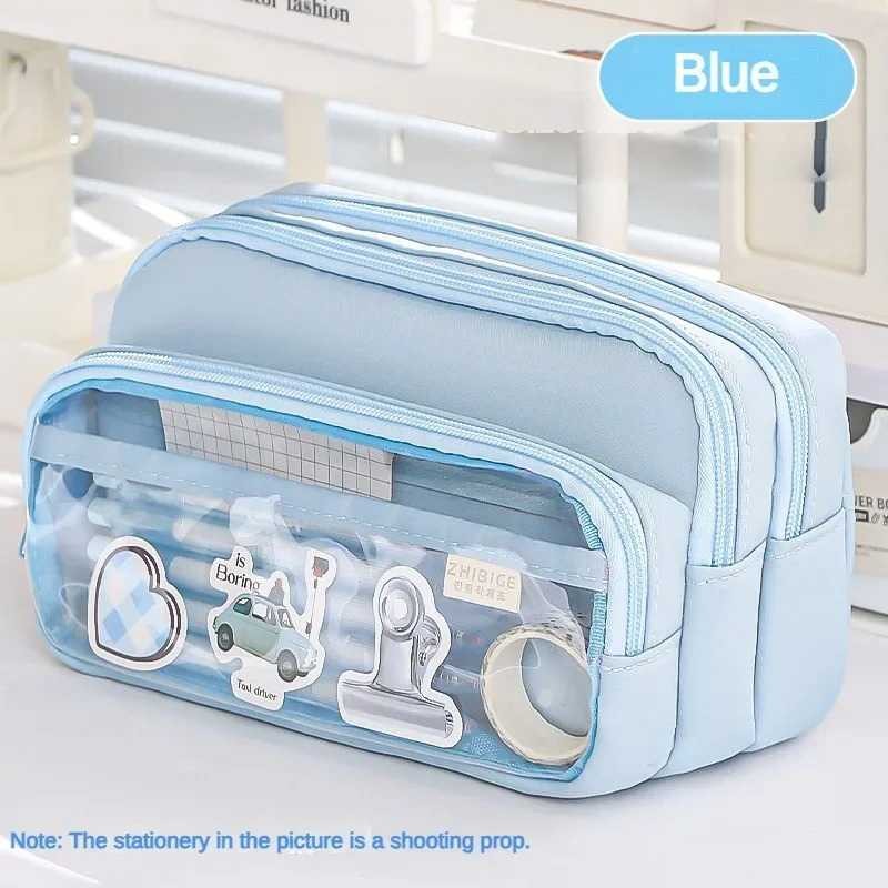 

ZHIBIGE Tempat Pensil Multi Layer Pencil Case Compact Pouch Stationary - ZH21
