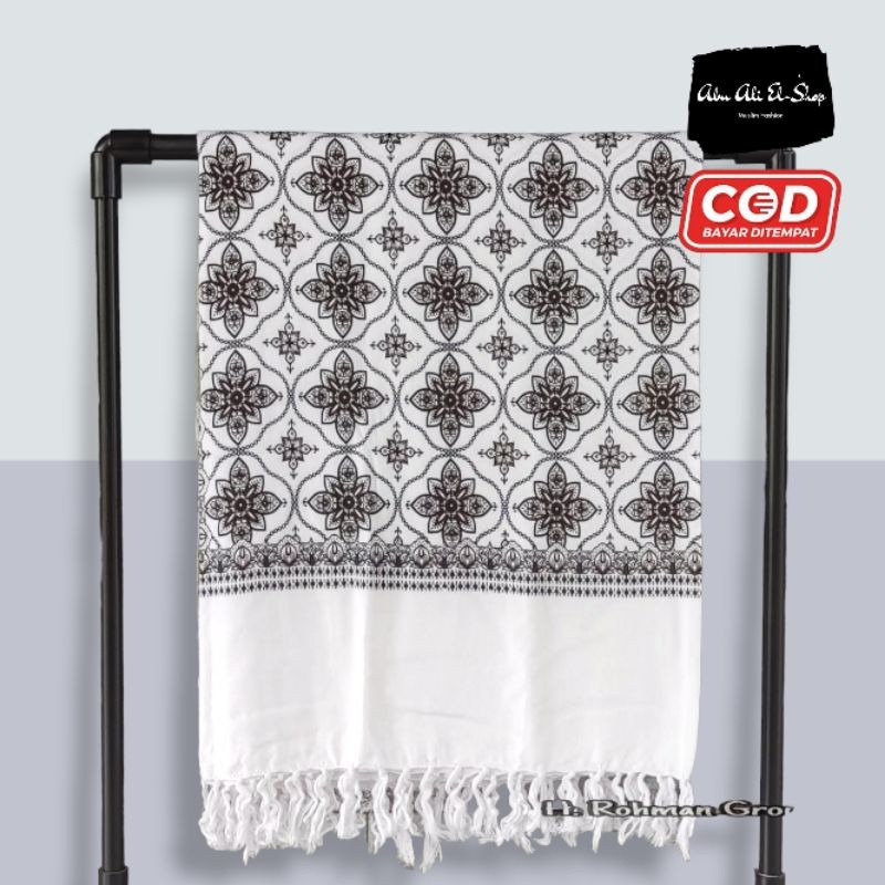GUDANG SORBAN Sorban Arab Motif Batik Putih Jumbo