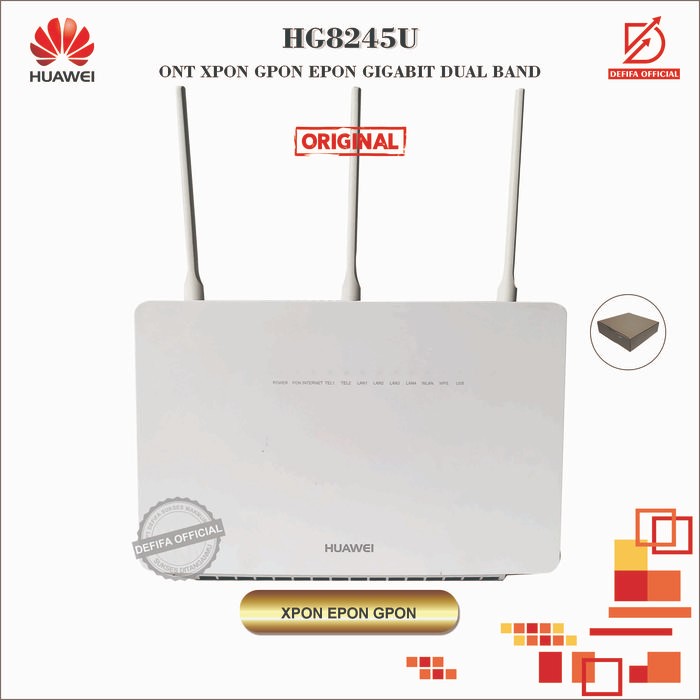 Modem FTTH Wifi Wireless Router Huawei HG8245U ONT XPON EPON GPON DUAL - Unit & Adaptor
